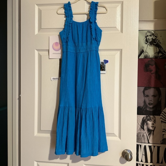 Blue Abercrombie Ruffle Maxi Dress - Picture 1 of 2
